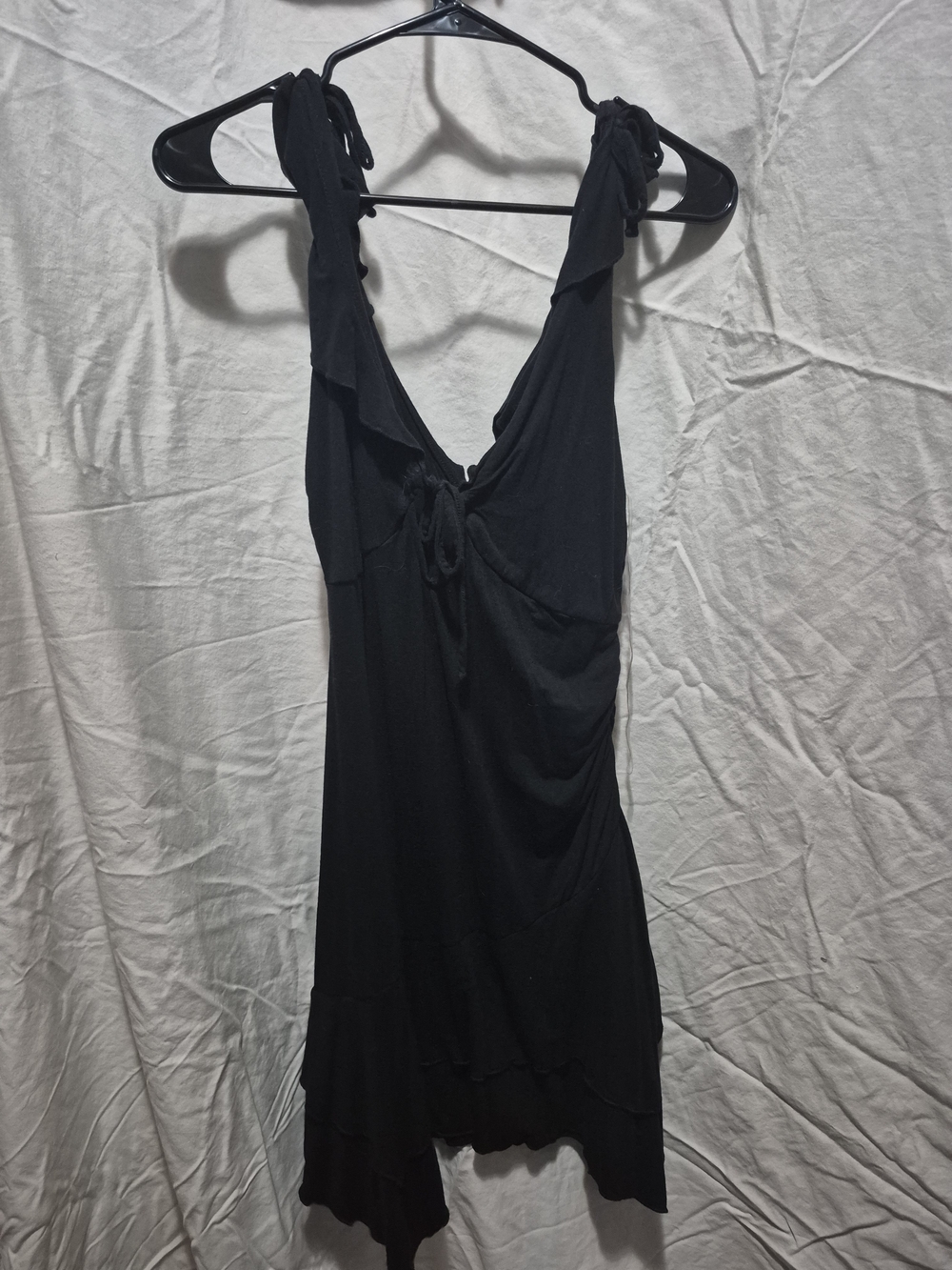 wild fable Black V-Neck Mini Dress
